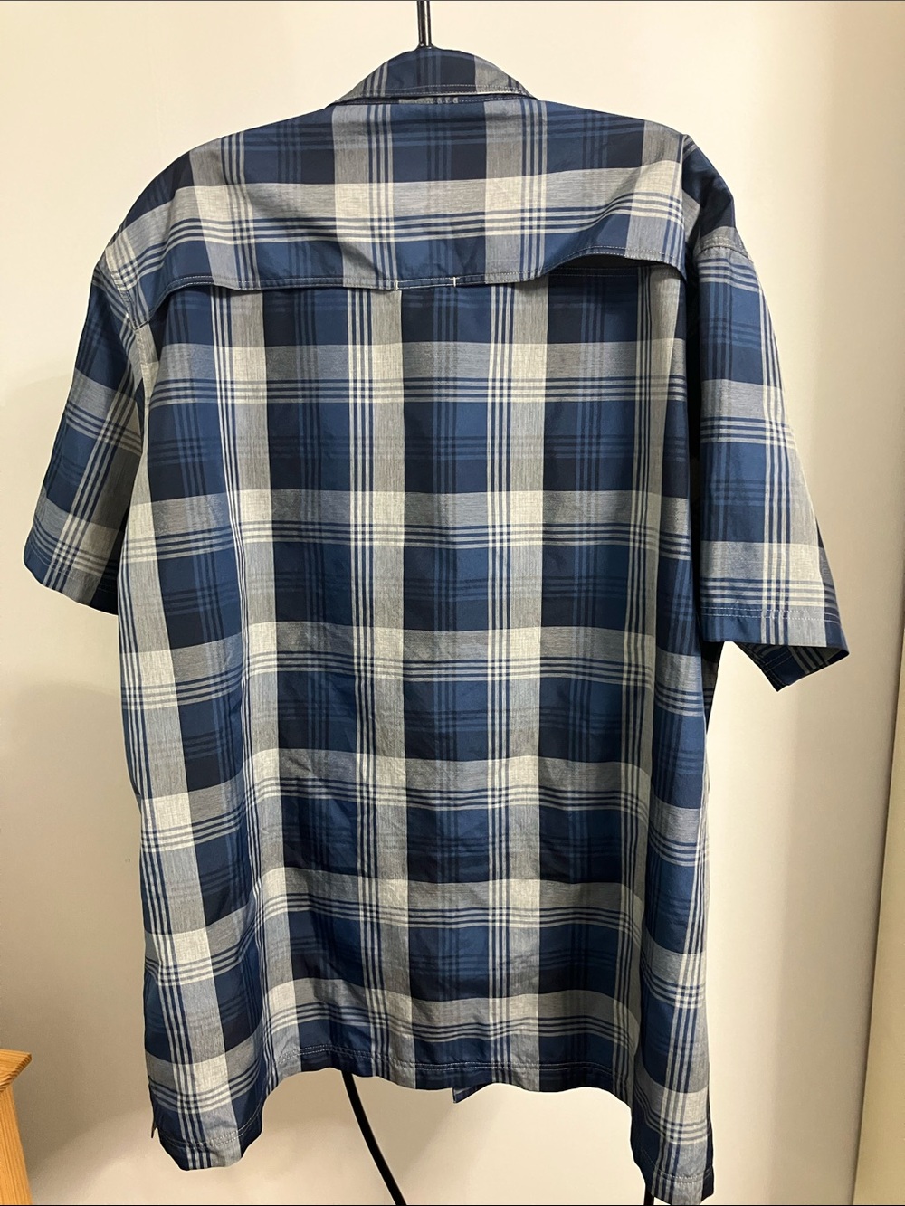 Croft & Barrow Quick Dry Classic Shirt Sz XXL Blue /Grey Plaid - Picture 3 of 9
